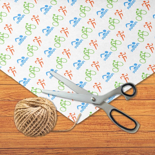 Triathlon colorful pattern sports tissue paper (Creator Uploaded)