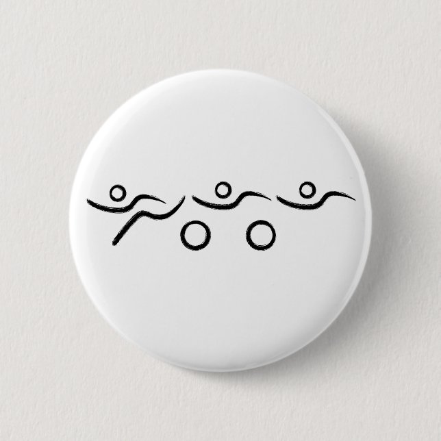 Triathlon cool and unique design button (Front)
