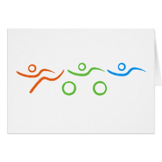 Triathlon cool and unique design cards (Front Horizontal)