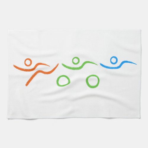 Triathlon cool and unique design kitchen towel