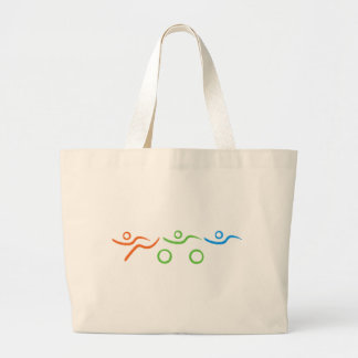 Triathlon cool and unique design large tote bag