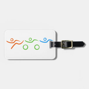 Triathlon cool and unique design luggage tag