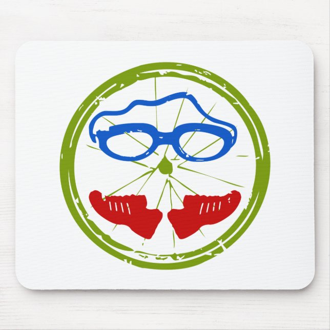 Triathlon cool artistic design mouse pad (Front)