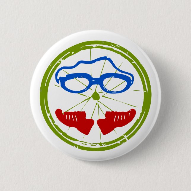 Triathlon cool artistic design pinback button (Front)