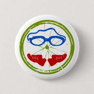 Triathlon cool artistic design pinback button