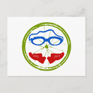 Triathlon cool artistic design postcard