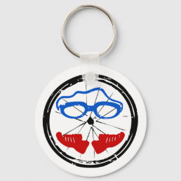 Triathlon cool artistic logo keychain