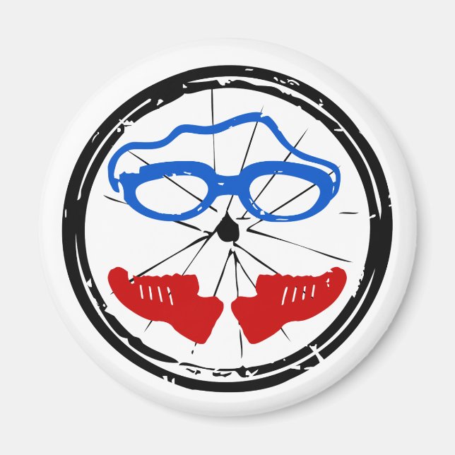 Triathlon cool artistic logo magnet (Front)