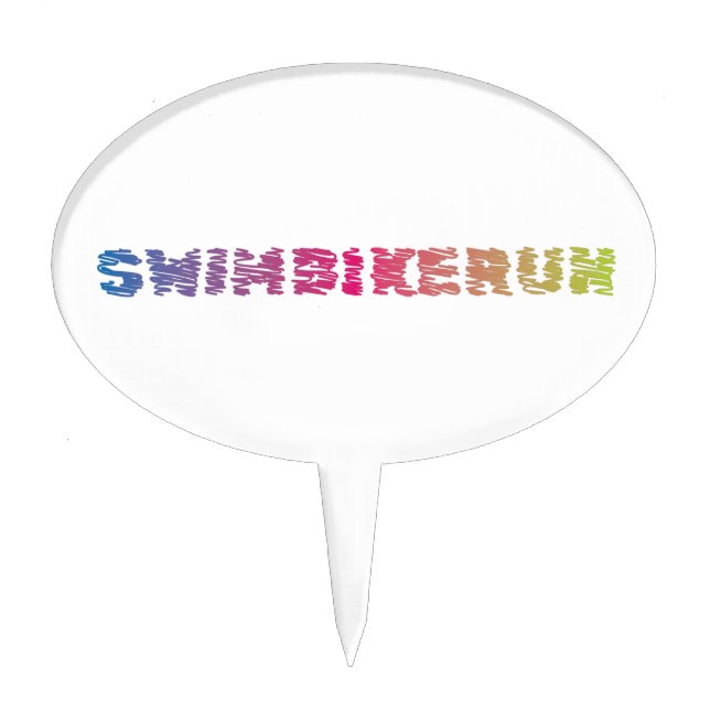 Triathlon Cool Design Cake Topper (Front)