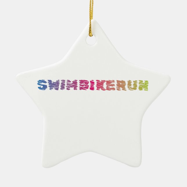 Triathlon Cool Design Ceramic Ornament (Front)
