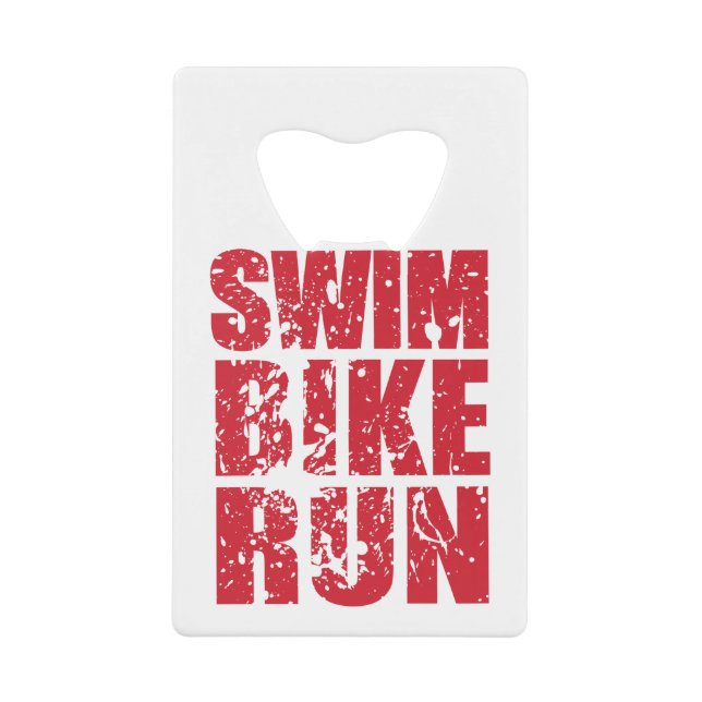 Triathlon cool design credit card bottle opener (Front)