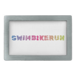 Triathlon Cool Design Rectangular Belt Buckle