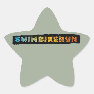 Triathlon Cool Design Star Sticker