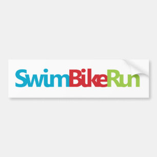 Triathlon cool logo for all sport lovers bumper sticker