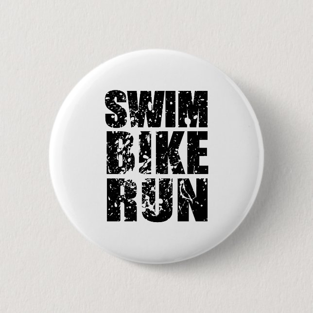 Triathlon cool logo for all sport lovers button (Front)
