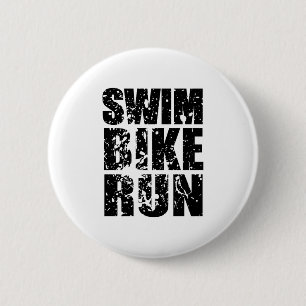 Triathlon cool logo for all sport lovers button