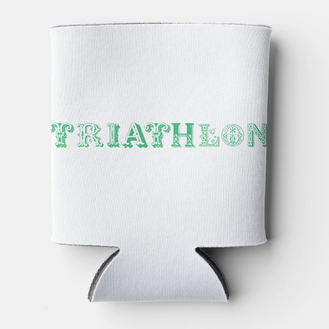 Triathlon cool logo for all sport lovers can cooler (Front)