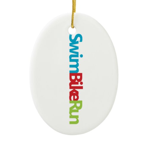 Triathlon cool logo for all sport lovers ceramic ornament