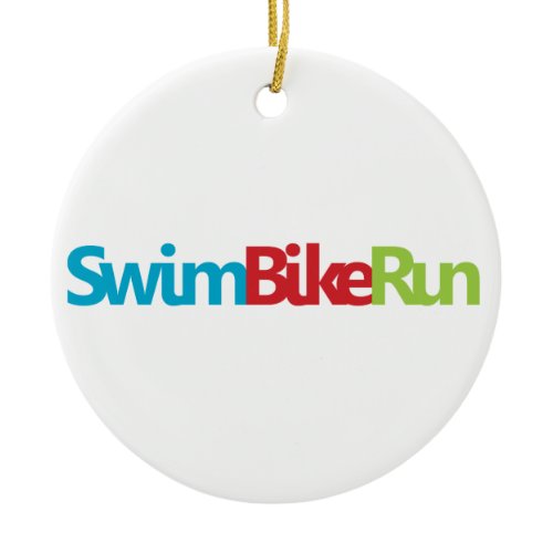 Triathlon cool logo for all sport lovers ceramic ornament