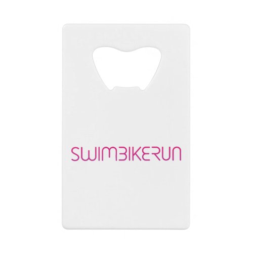 Triathlon cool logo for all sport lovers credit card bottle opener