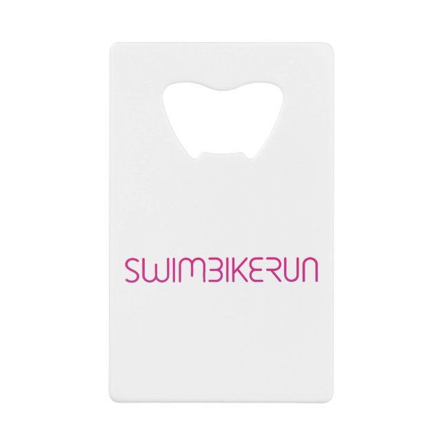 Triathlon cool logo for all sport lovers credit card bottle opener (Front)