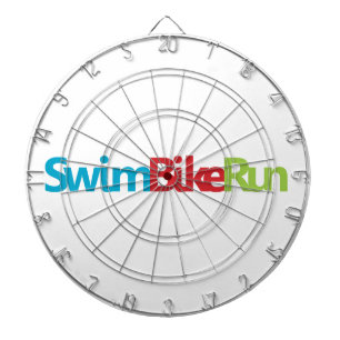 Triathlon cool logo for all sport lovers dartboard with darts