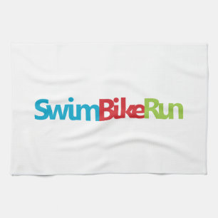 Triathlon cool logo for all sport lovers kitchen towel
