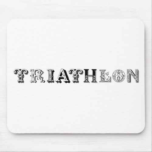 Triathlon cool logo for all sport lovers mouse pad