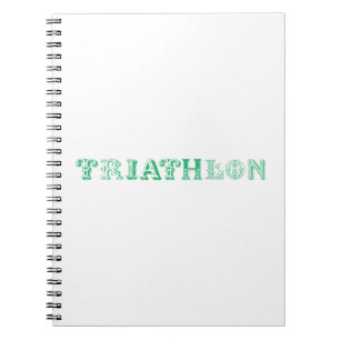Triathlon cool logo for all sport lovers notebook
