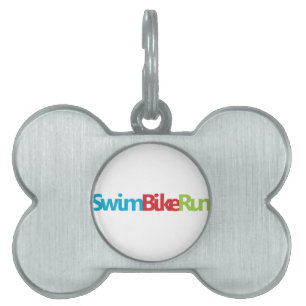 Triathlon cool logo for all sport lovers pet tag