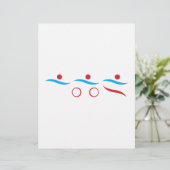 Triathlon cool logo illustration (Standing Front)