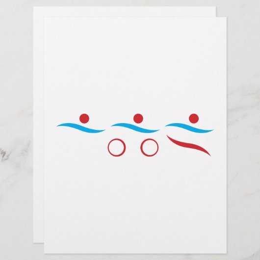 Triathlon cool logo illustration (Front/Back)