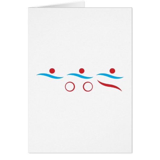 Triathlon cool logo illustration cards (Front)