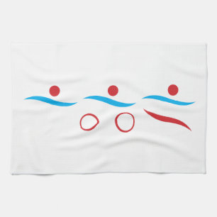 Triathlon cool logo illustration towel