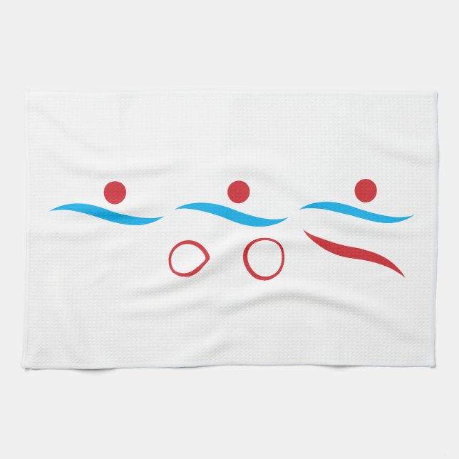Triathlon cool logo illustration towel (Horizontal)