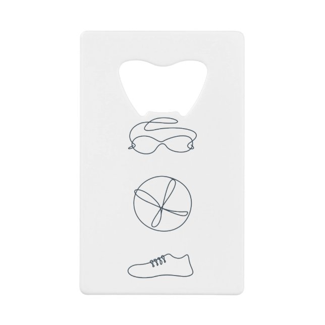 Triathlon cool new design credit card bottle opener (Front)