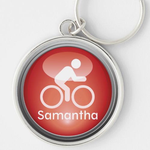 Triathlon CYCLE Customized Keychain