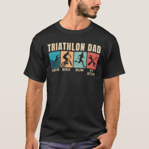 Triathlon Dad Triathlete Father Fix Stuff T-Shirt
