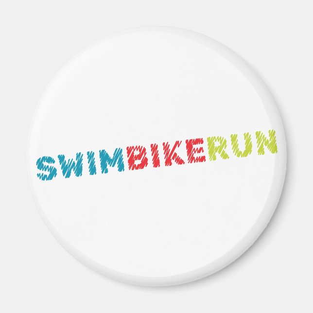 Triathlon design magnet (Front)