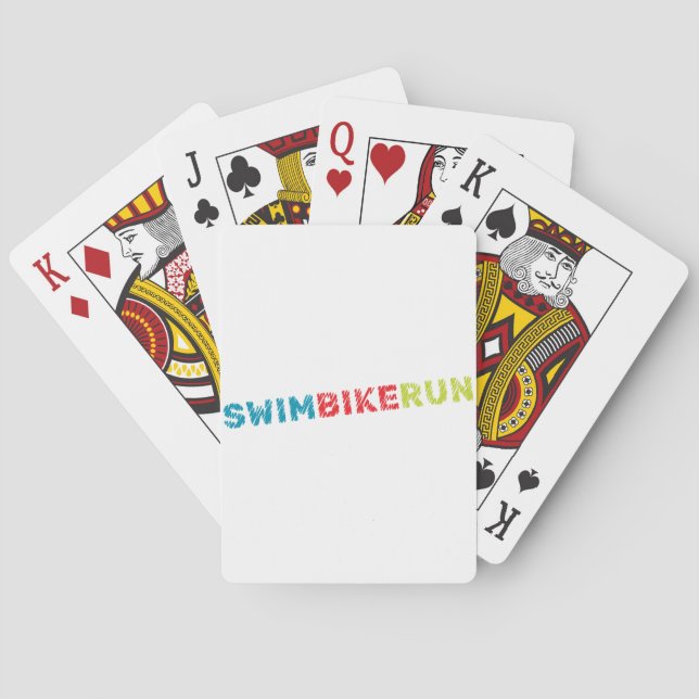 Triathlon design poker cards (Back)