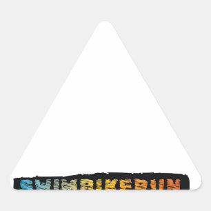 Triathlon design triangle sticker