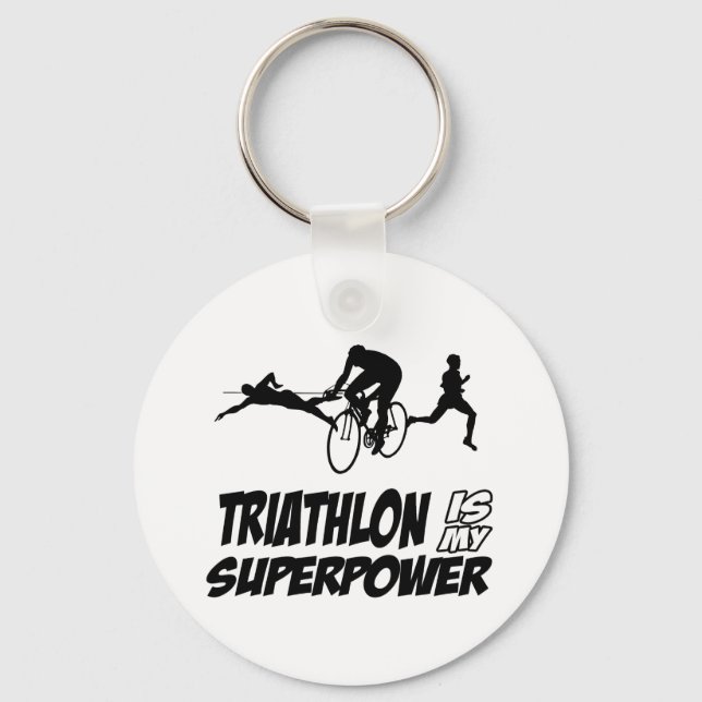 Triathlon designs keychain (Front)