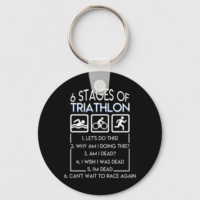Triathlon Do This Why I Doing This I Dead Keychain (Front)