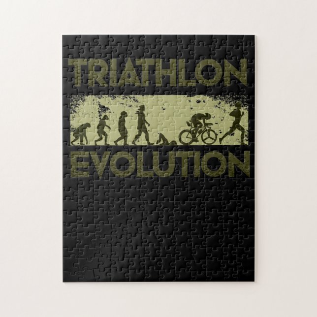 Triathlon Evolution Jigsaw Puzzle (Vertical)