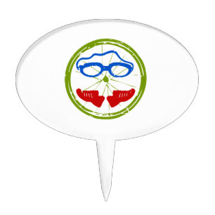 Triathlon Face Cake Topper