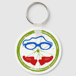 Triathlon Face Keychain