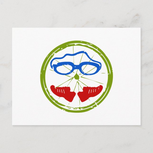 Triathlon Face Postcard (Front)