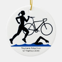Triathlon Female Keepsake In Blue