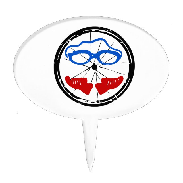 Triathlon Freak logo Cake Topper (Front)