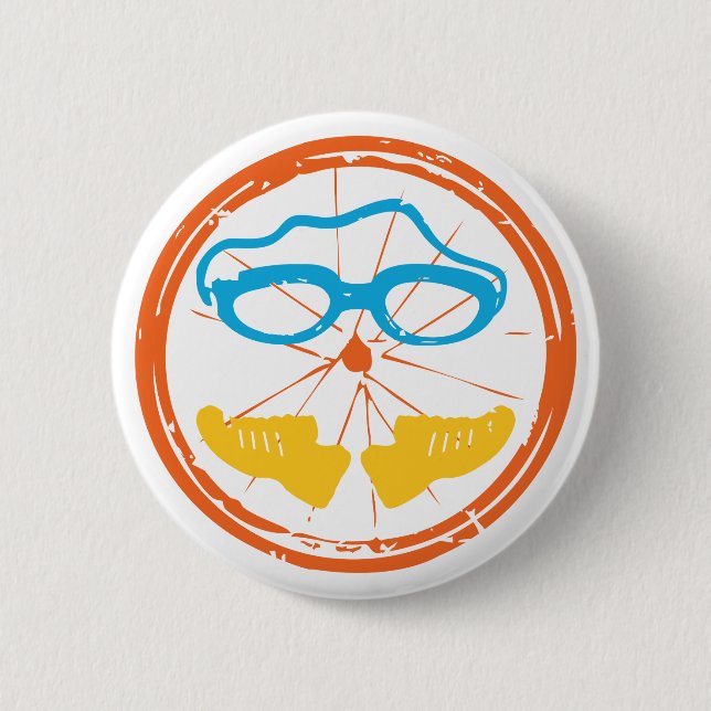 Triathlon fun design button (Front)
